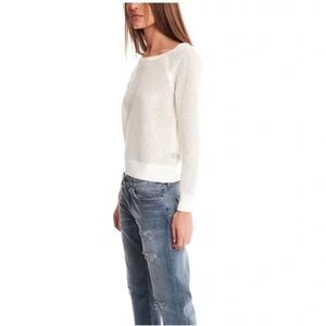 RAG & BONE The Shelby Pullover In Vanilla Perforated Raglan Sleeves New York XS
